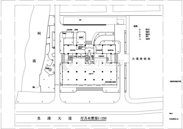 山东省日照市红旗大厦装修设计CAD图纸-图一