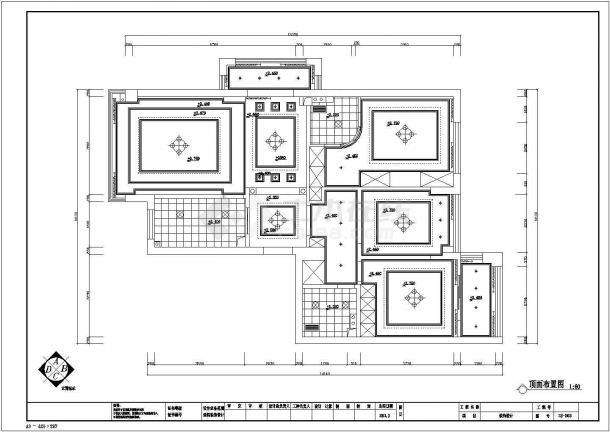 邓州市某住宅小区简欧风格装修设计CAD图纸-图二
