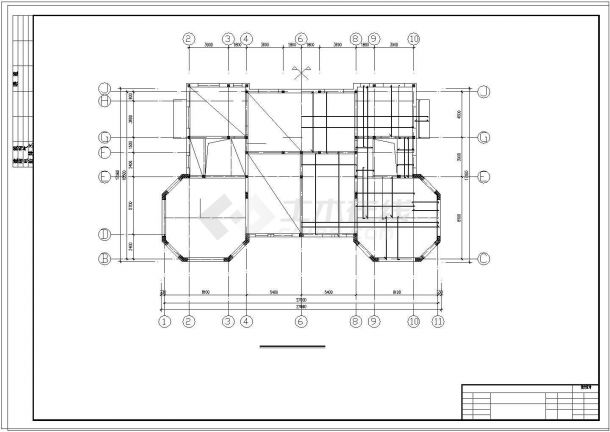 [辽宁]某三层别墅建筑结构水电设计CAD施工图-图一