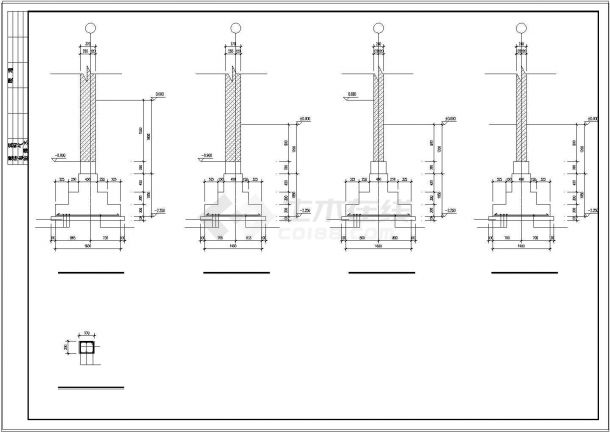 [辽宁]某三层别墅建筑结构水电设计CAD施工图-图二