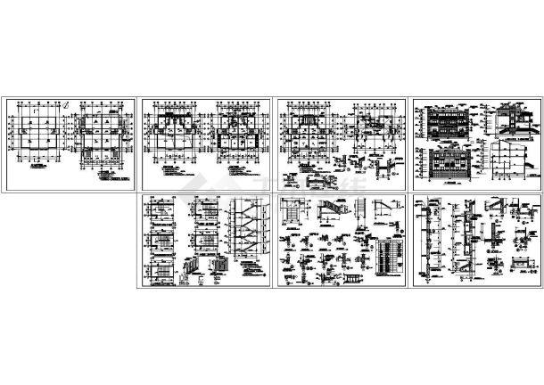 某三层联排住宅建筑施工图(含夹层)-图二