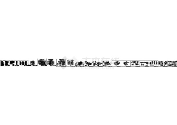 [四川省都江堰市]某三层坡地B型2号别墅建筑结构水电施工图-图一