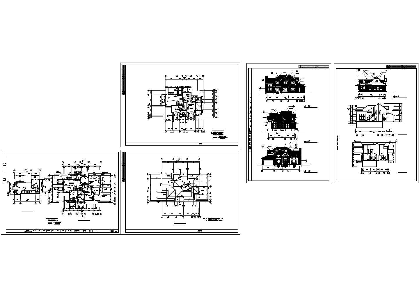 [杭州]某森林别墅区2层别墅建筑扩初施工图