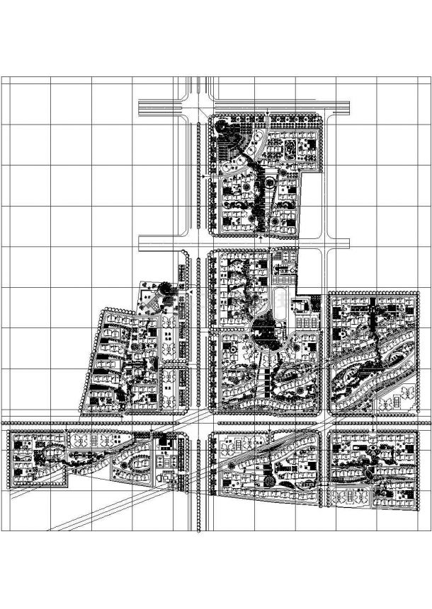 十字道路两侧小区规划总图（绘图细致）-图二