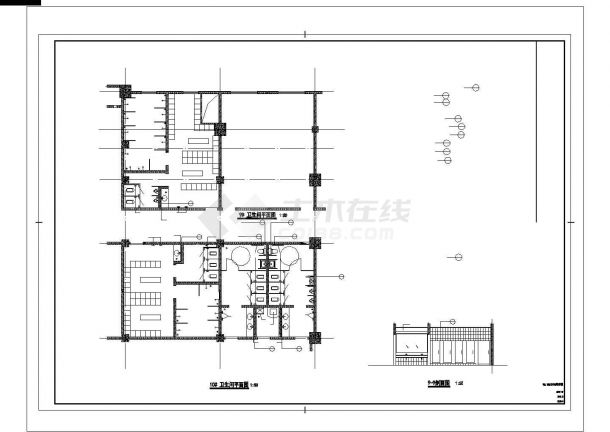 [北京]某知名大学三层体育馆建筑施工CAD图纸-图一