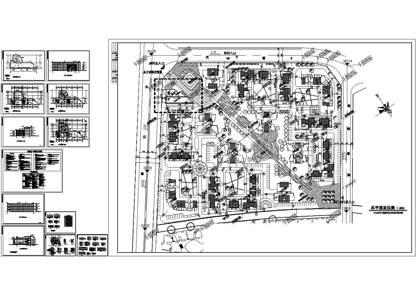 上海某处高档会所建筑CAD平面设计图纸