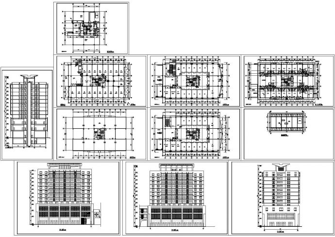 广东珠海某处十二层综合楼施工CAD图_图1