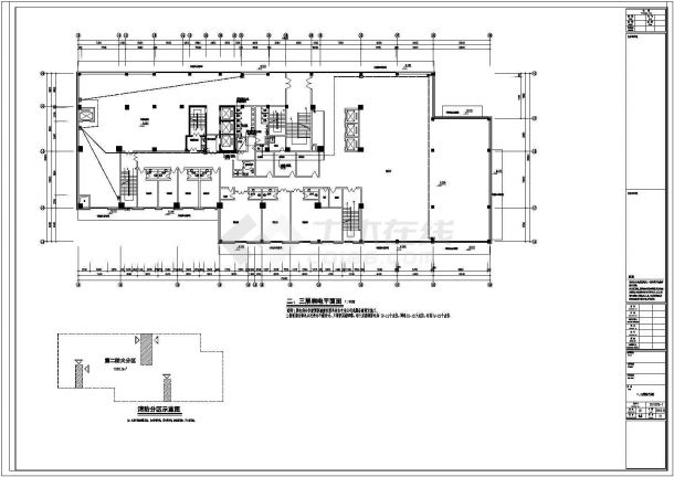 某一类高层公寓楼（地上19层，框架结构，24614.7㎡）强弱电设计cad全套电气施工图纸（含设计说明，知名设计院）-图一