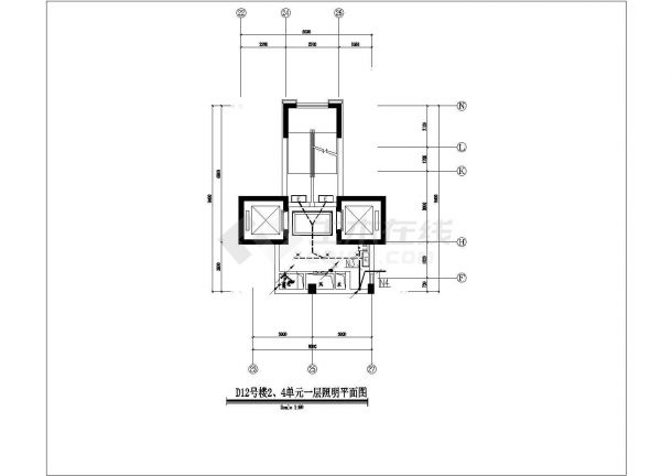 [浙江]多高层公寓项目公共区域装修工程照明及配电系统施工图-图一