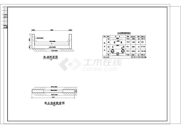 种植基地调水池引水渠道进口过水渡槽跌水平面布置图设计-图一