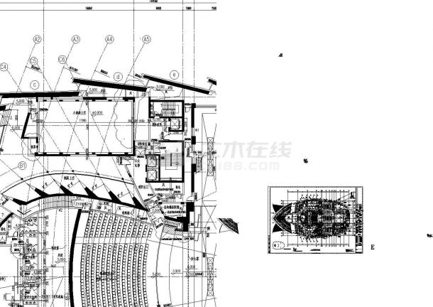 温州大剧院整体建筑设计CAD施工图-图一