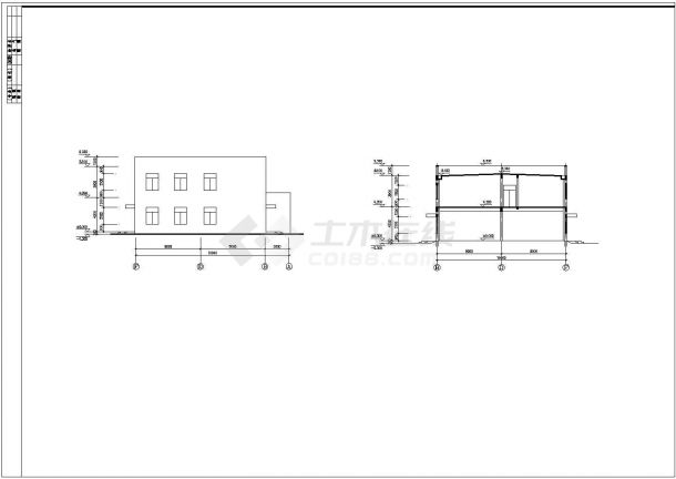 食堂浴室建筑设计CAD施工方案图-图一