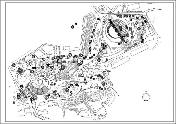 【苏州】某公园少年活动景区场所规划方案总平面布置图（CAD）_图1
