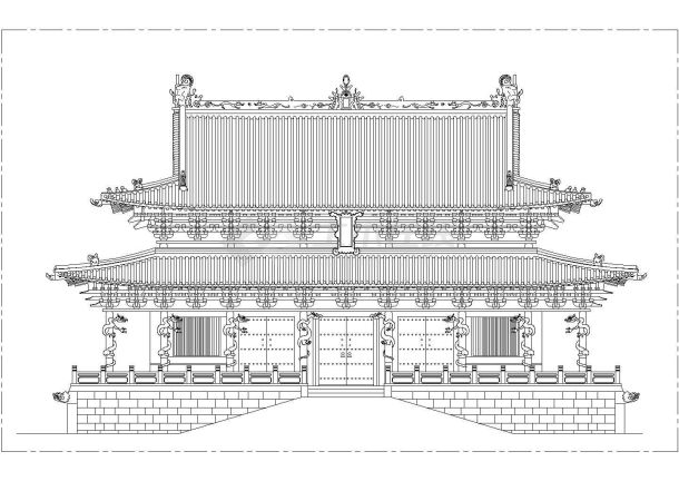 太原晋祠圣母殿立面图图片