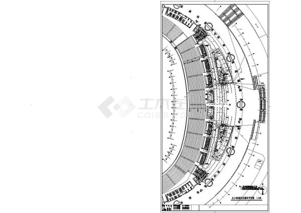 [满洲里]某体育馆建筑规划电气施工图（含4.700层分区图）-图二