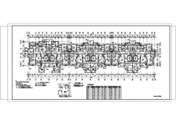 【6层】3381.54平米砖混住宅楼设计施工图（(建筑、结构CAD图)、平面布置图、进度表，施工组织设计，施工图预算）-图二