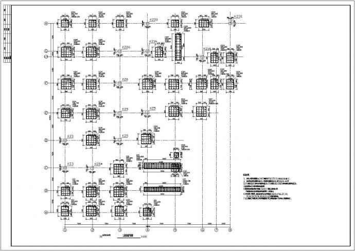 医院肿瘤病房大楼主体结构设计CAD图_图1
