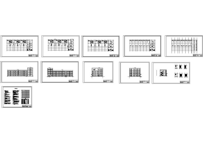 某城市4层局部3层幼儿园非常实用设计cad图纸_图1