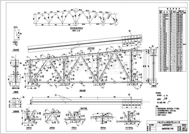 [学士]普通钢屋架课程设计图-图一