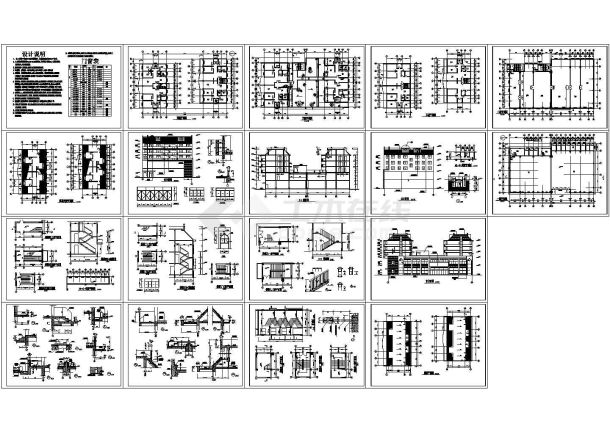 某地商住楼建筑施工方案平面CAD图纸-图一