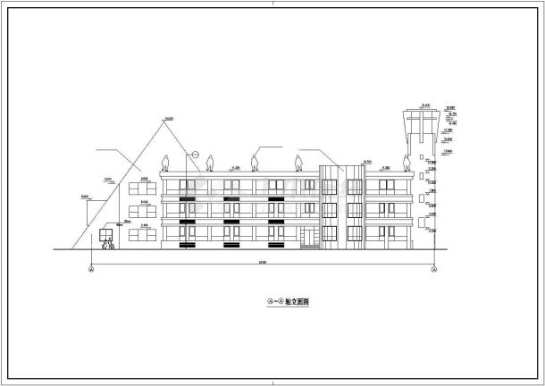 西安市南市街某2530平米3层框架结构幼儿园全套建筑设计CAD图纸-图二