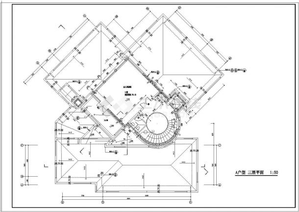北京某经典别墅全套设计CAD施工图纸-图二