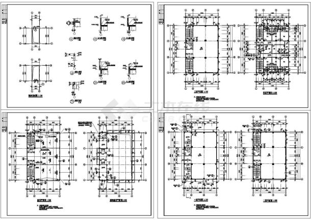 某乡镇固戍村私宅建筑施工CAD全套图纸-图一