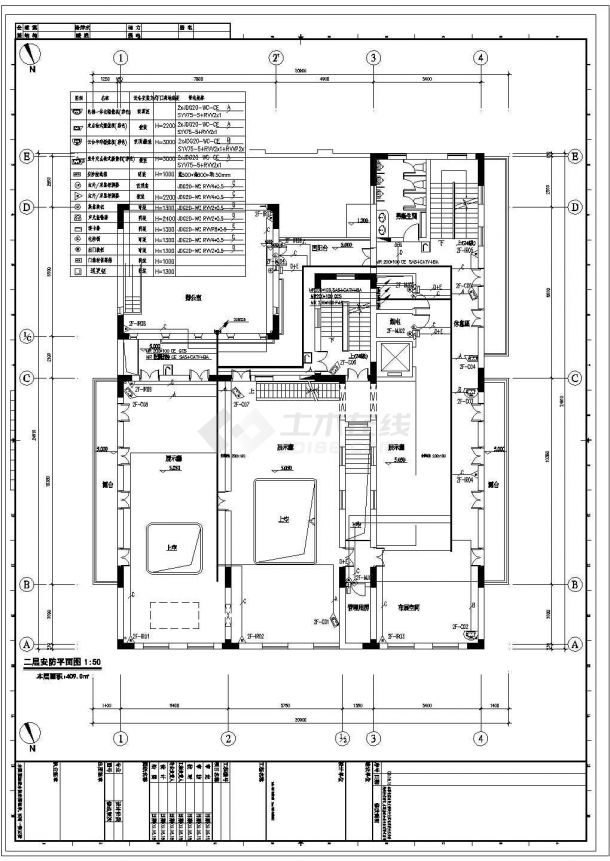 [上海]大型展览馆全套弱电施工图纸（含楼宇监控、安保系统)-图二