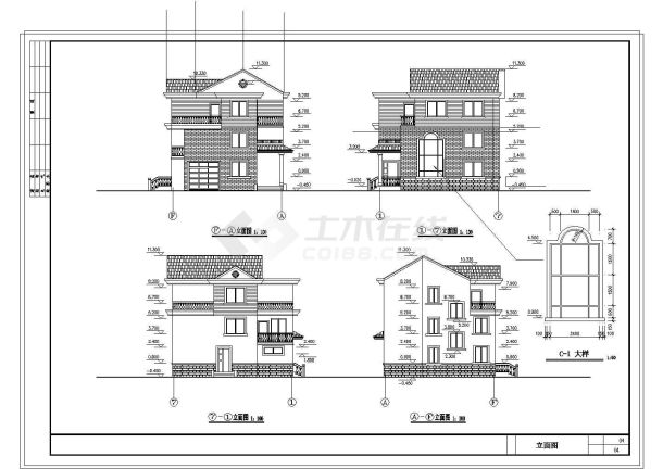 简单实用的新型小别墅建筑设计平面图-图二