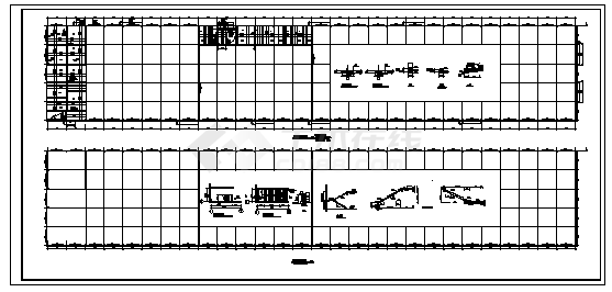 厂房设计_30米某单层轻钢结构厂房结构施工cad图，共八张-图一