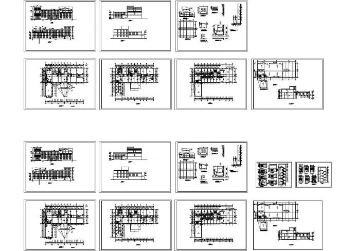 某地商业区小型办多层公楼全套建筑cad施工方案图_图1