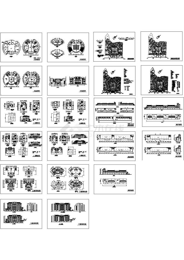 【苏州】某地小区全套建筑规划cad施工设计图（含组合平面图）-图一