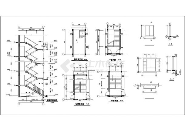 衡水市某小区3150平米6层砖混结构住宅楼全套建筑设计CAD图纸-图一