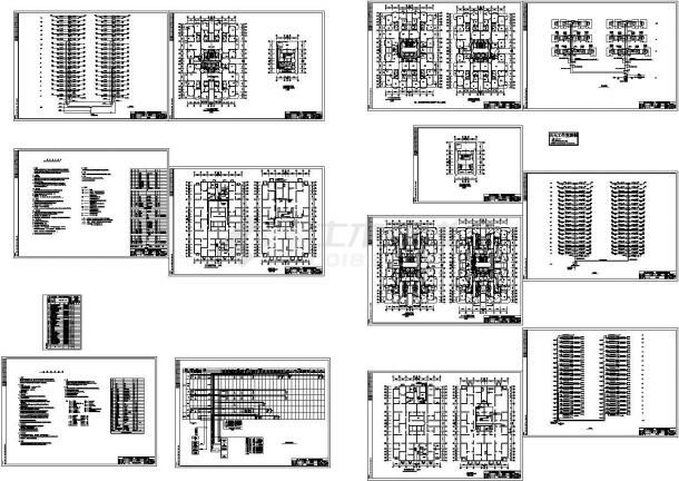 18层带人防住宅楼电气系统设计施工cad图纸，共十三张-图一