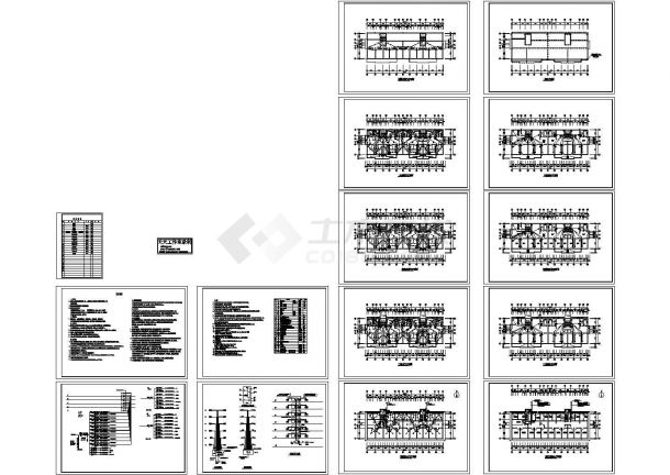 长春六层住宅楼电气系统设计施工cad图纸，共十四张-图一