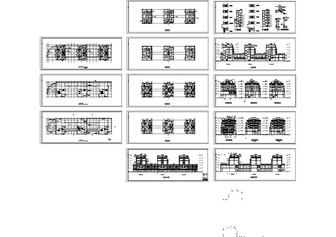 【苏州】某郊区多层住宅楼施工全套设计cad（含各层平面图）_图1