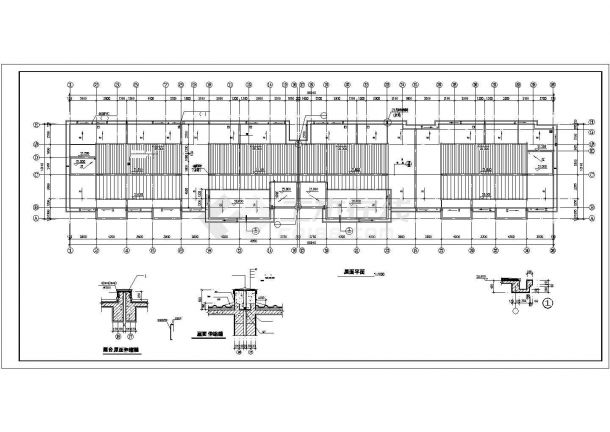 3450平米左右6层混合结构住宅楼全套建筑设计CAD图纸（含车库层）-图二
