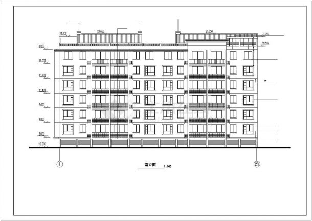 衢州市某小区3500平米6+1层混合结构住宅楼全套建筑设计CAD图纸-图一