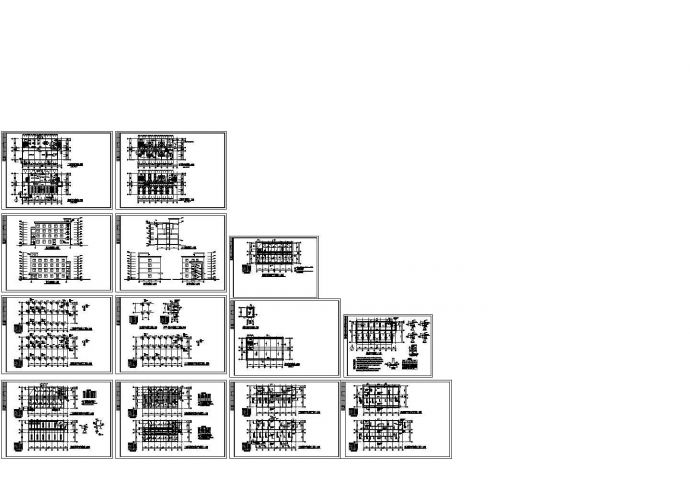 某4层框架结构综合楼CAD结构施工设计图_图1