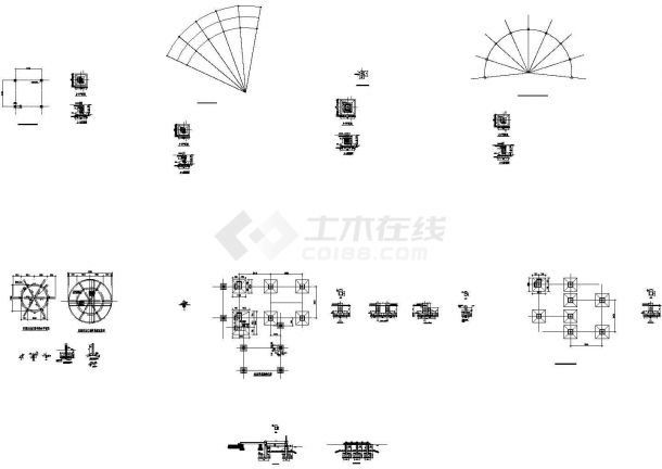 北京某景亭结构施工CAD设计图-图一