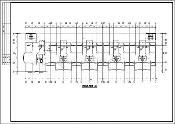 3650平米6+1层混合结构商住楼建筑设计CAD图纸（1单层商用）-图一