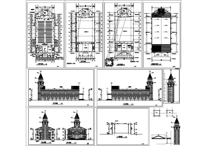 基督教会全套建筑设计CAD详图_图1