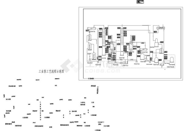 电气DCS工艺全套流程示意CAD图纸-图一