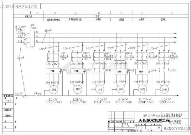 厂房设计_青岛某厂房加药装置电气系统CAD原理图-图一
