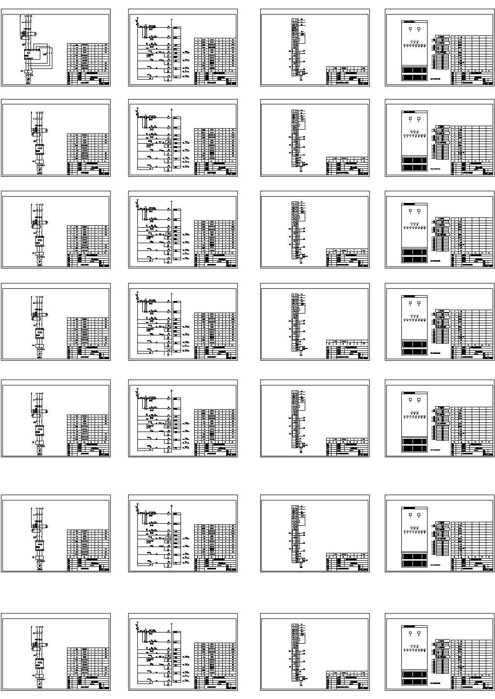祁连山永登项目软启动柜设计cad全套电气原理图（标注详细，28张图）