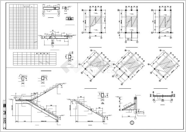 珠海市某小区6层框混结构住宅楼全套结构设计CAD图纸-图二