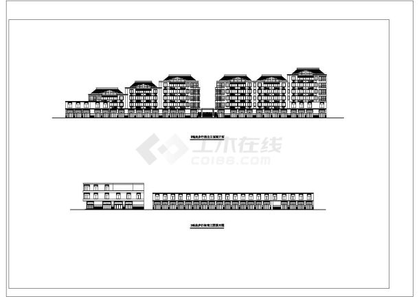 用地19740平米某县绿城花苑规划平面及建筑立面图-图一