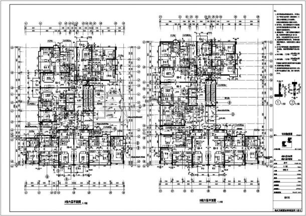 某小区31层高层住宅全套cad建筑施工设计图纸（含标准层采暖平面图）-图二