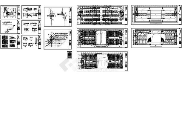 某市会展中心全套暖通设计cad施工图纸（含一至三层空调水系统图）-图一