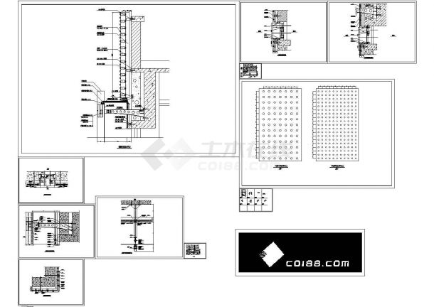 某标准型号铝单板幕墙安装节点全套详细设计施工CAD图纸-图一